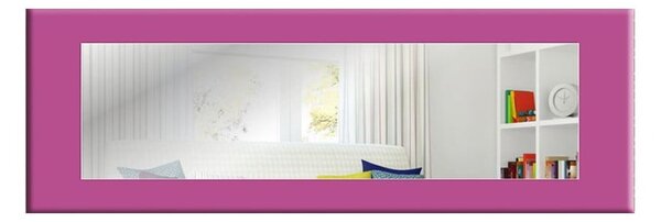 Nástenné zrkadlo s ružovofialovým rámom Oyo Concept Eve, 120 x 40 cm