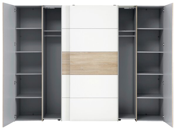 ŠATNÍKOVÁ SKRIŇA, biela, dub sonoma, 270/210/61 cm Carryhome - Skrine, Online Only