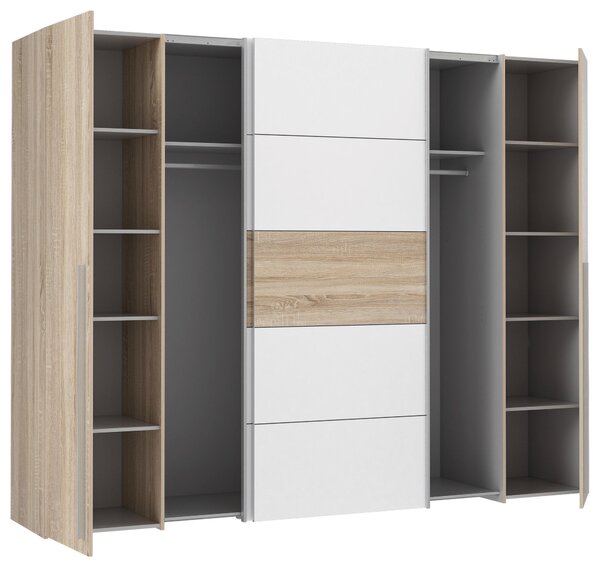 ŠATNÍKOVÁ SKRIŇA, biela, dub sonoma, 270/210/61 cm Carryhome - Skrine, Online Only