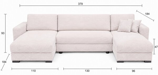 SEDACIA SÚPRAVA, drevo, textil, kompozitné drevo, béžová MID.YOU - Sedačky, Online Only