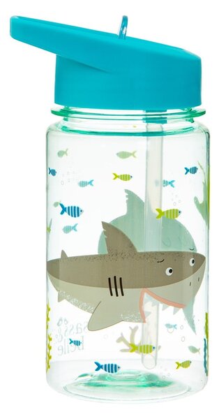 Detská fľaša na vodu so slamkou Sass & Belle Drink Up Shelby the Shark, 400 ml