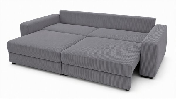 TROJMIESTNA POHOVKA, drevo, textil, kompozitné drevo, sivá MID.YOU - Sedačky, Online Only
