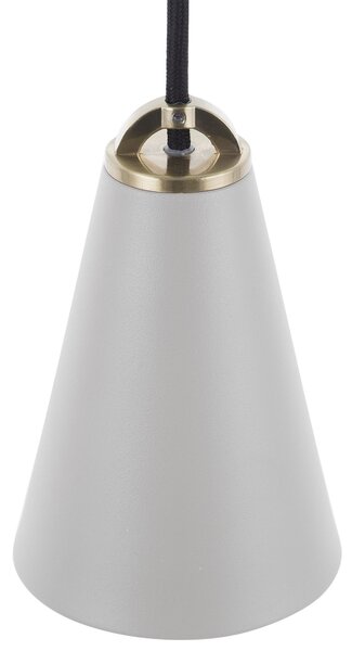 Stropná lampa sivá kovová kužeľové tienidlo 168 cm závesné svietidlo retro vintage
