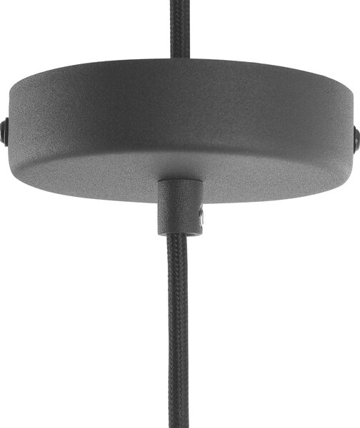 Stropná lampa sivá kovová kužeľové tienidlo 168 cm závesné svietidlo retro vintage