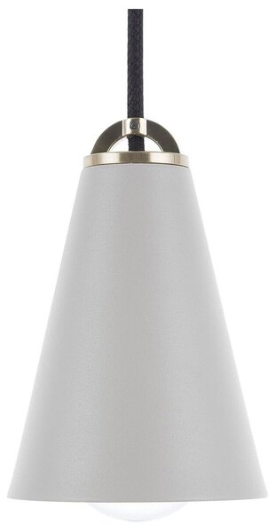 Stropná lampa sivá kovová kužeľové tienidlo 168 cm závesné svietidlo retro vintage