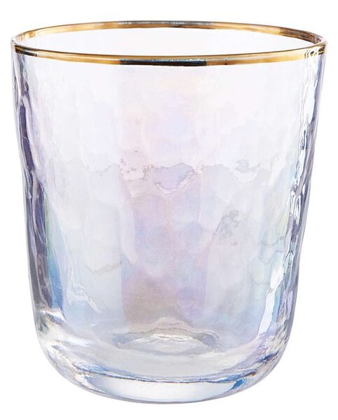 SMERALDA Sada pohárov so zlatým okrajom 280 ml 6 ks