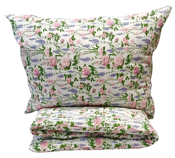Obliečky krepové Lavender TiaHome - 1x Vankúš 90x70cm, 1x Paplón 140x200cm