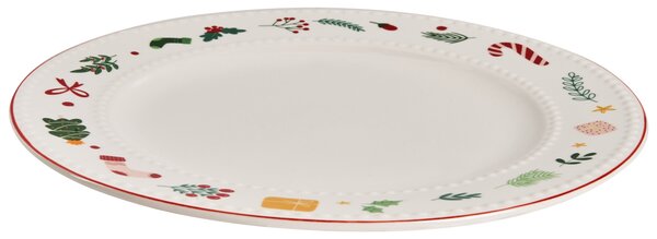 12-dielna sada jedálenského riadu biela porcelán reaktívna glazúra ručne vyrobený servis pre 4 osoby s vianočným motívom