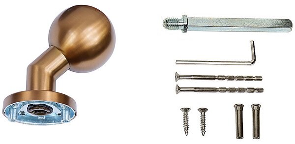 Dverné gule Richter KNOB 02 FIXNÉ (MD), KP guľa pevná kus, RICHTER Meď