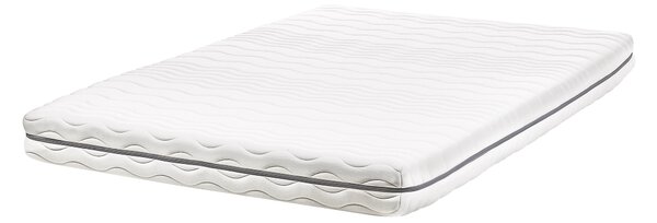 Matrac z pamäťovej peny biely so sivou polyester 140 x 200 cm na dvojlôžkovú posteľ so snímateľným poťahom