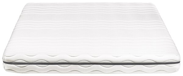 Matrac z pamäťovej peny biely so sivou polyester 140 x 200 cm na dvojlôžkovú posteľ so snímateľným poťahom