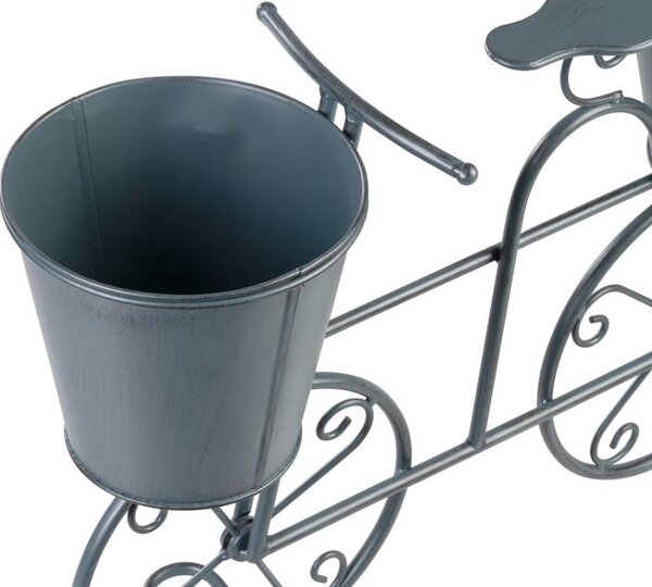 Dekorácia MagicHome Mecco, Stojan na 2 kvetináče, bicykel, 50x15x37 cm