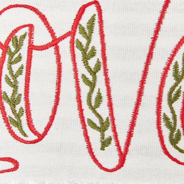 Sada 2 dekoratívnych vankúšov červená a biela bavlna 30 x 50 cm pásikavý vzor s nápisom moderný štýl doplnky