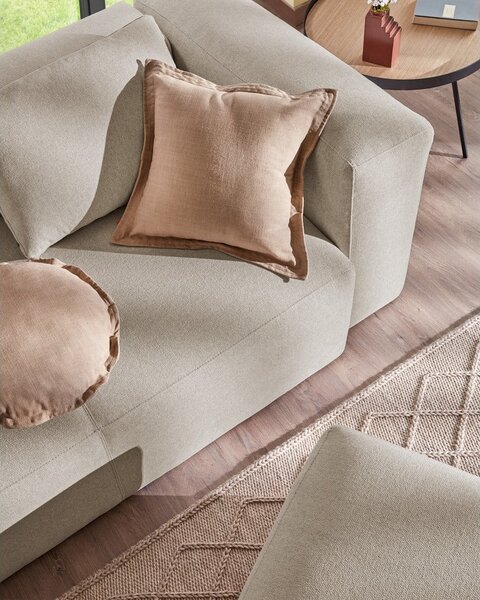 Béžová pohovka Kave Home Blok, 240 cm