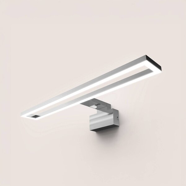 OSRAM LED zrkadlo svetlo Orbis Saturn, chrómová, šírka 50 cm, IP44, Chrómová / strieborná, Kúpeľňa, Plast, Moderný, Nástenné svietidlo