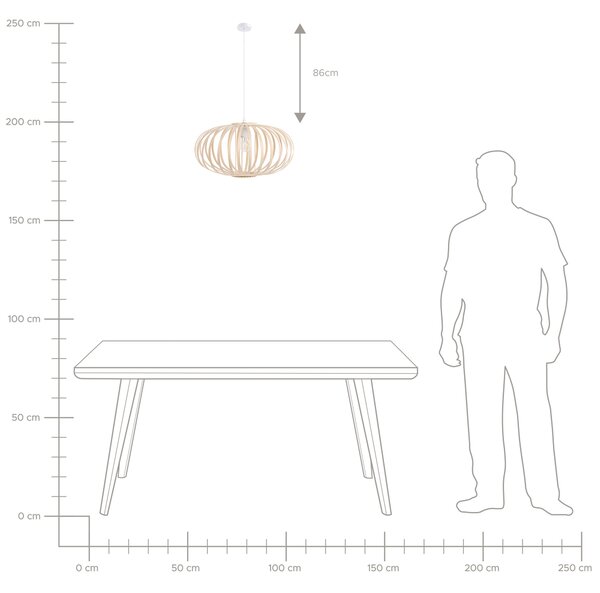 Závesná lampa svetlohnedá biela bambusové drevo kov matný povrch geometrické klietkové tienidlo moderný boho štýl osvetlenie