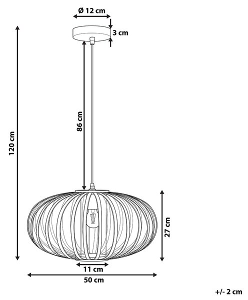 Závesná lampa svetlohnedá biela bambusové drevo kov matný povrch geometrické klietkové tienidlo moderný boho štýl osvetlenie