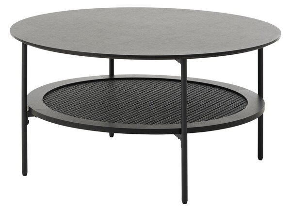 Čierny okrúhly konferenčný stolík ø 80 cm Pensacola – Unique Furniture
