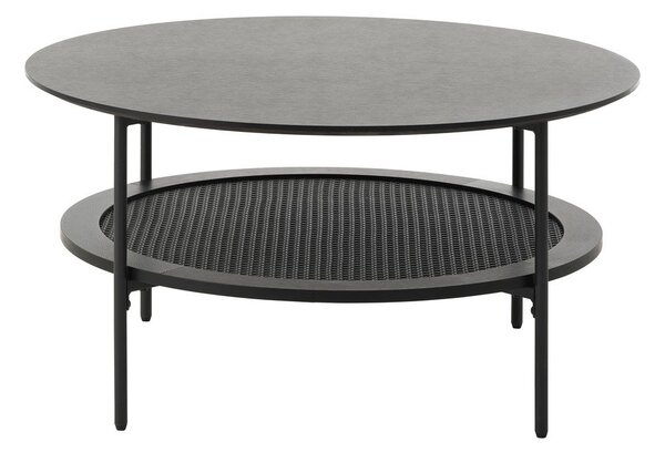 Čierny okrúhly konferenčný stolík ø 80 cm Pensacola – Unique Furniture