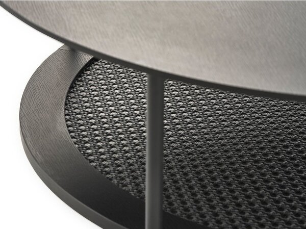 Čierny okrúhly konferenčný stolík ø 80 cm Pensacola – Unique Furniture