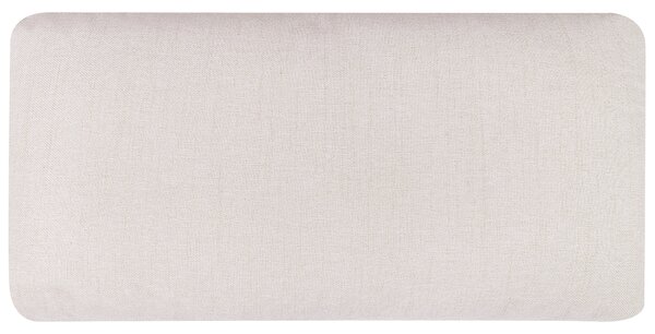 Pohovka svetlobéžová polyester látkové čalúnenie 3-miestna oblúkové sedadlo moderný minimalistický štýl obývacia izba