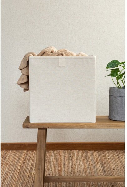 Béžový látkový úložný box 32x31,5x31,5 cm Soft Storage Cube – Bigso