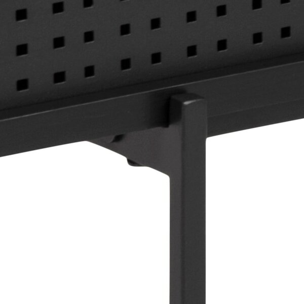Čierny TV stolík v dekore jaseňa 140x45 cm Angus – Actona