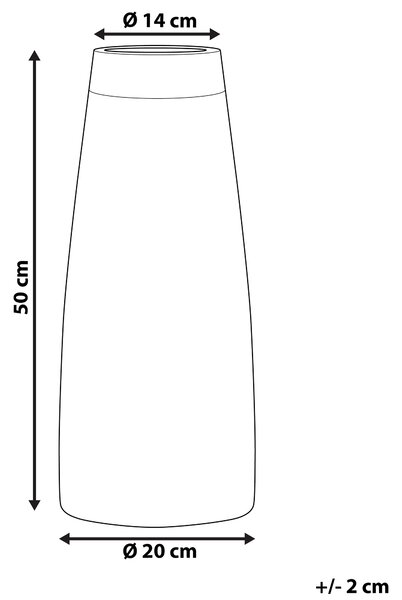 Dekoratívna váza tmavé drevo strieborná terakota 50 cm lesklý povrch moderný tradičný štýl obývačka spálňa doplnky