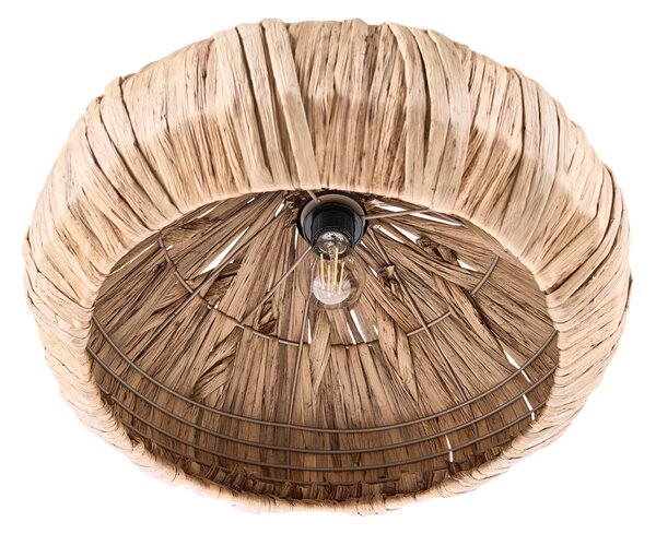 Závesná lampa prírodná vodný hyacint pletená ručná výroba osvetlenie moderný boho štýl obývacia izba kuchyňa jedáleň
