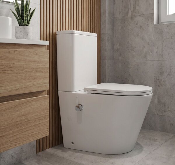 Erga Tina, WC kombi misa 620x365x820 mm, Rimless + funkcia bidetu + toaletné sedadlo, biela lesklá, ERG-V03-TINA-TO2-BID-WH