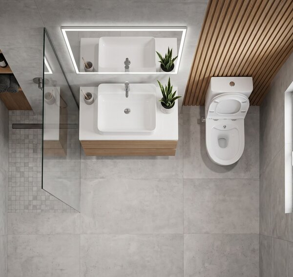 Erga Tina, WC kombi misa 620x365x820 mm, Rimless + funkcia bidetu + toaletné sedadlo, biela lesklá, ERG-V03-TINA-TO2-BID-WH