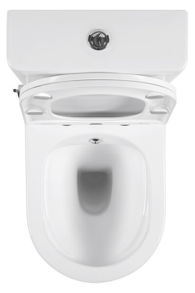 Erga Tina, WC kombi misa 620x365x820 mm, Rimless + funkcia bidetu + toaletné sedadlo, biela lesklá, ERG-V03-TINA-TO2-BID-WH