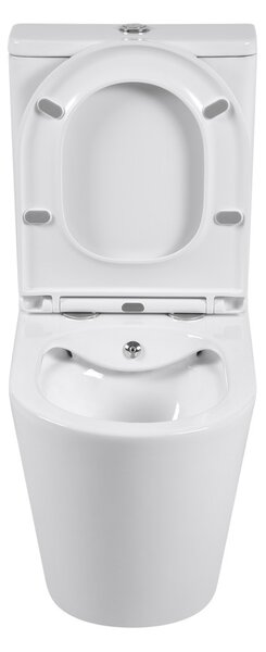 Erga Tina, WC kombi misa 620x365x820 mm, Rimless + funkcia bidetu + toaletné sedadlo, biela lesklá, ERG-V03-TINA-TO2-BID-WH