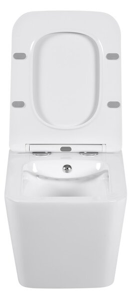 Erga Mery, závesná WC misa s funkciou bidetu, Rimless + toaletné sedadlo, biela lesklá, ERG-V03-MERY-RIM-BID-WH