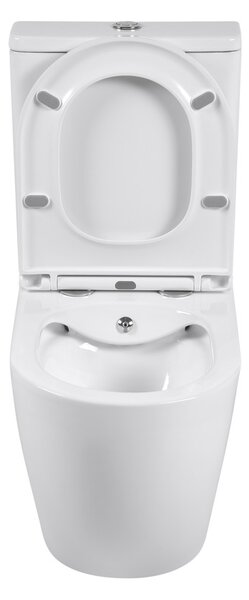 Erga Siena, WC kombi misa 620x380x820 mm, Rimless + funkcia bidetu + toaletné sedadlo, biela lesklá, ERG-V03-SIENA-RIM-BID-WH