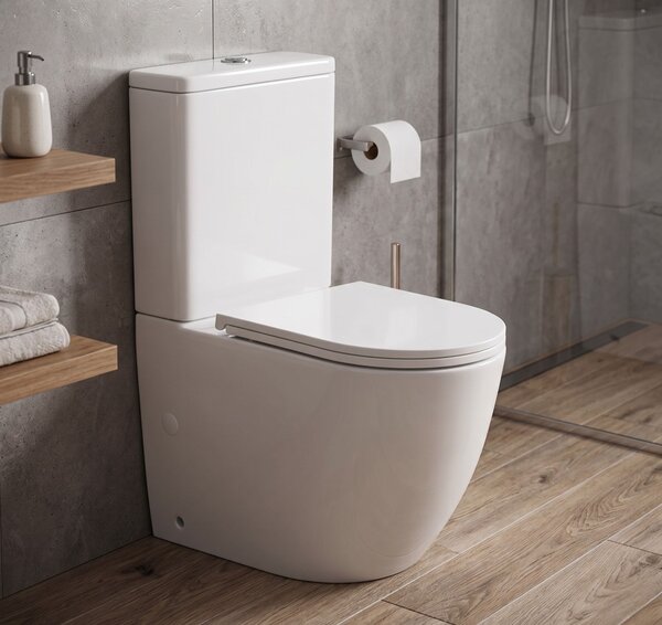 Erga Torre, WC kombi misa 620x385x835 mm, Tornado 2.0 + toaletné sedadlo, biela lesklá, ERG-V03-TORRE-TO2-WH