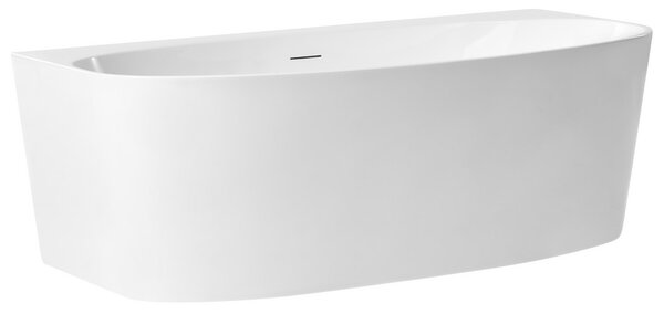Vaňa lesklá biela akrylová oválna 170 x 80 cm klasická vaňa k stene moderný štýl