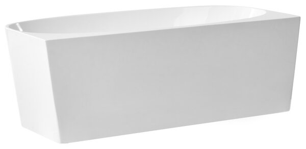 Vaňa lesklá biela akrylová oválna 170 x 80 cm klasická vaňa k stene moderný štýl