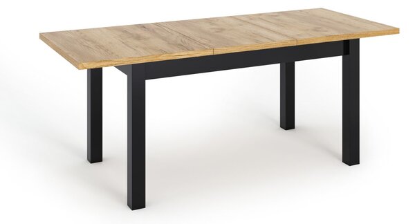 Dekorstudio Rozkladací jedálenský stôl CRESCO 160-200x90cm - dub zlatý craft s čiernymi nohami