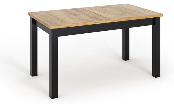 Dekorstudio Rozkladací jedálenský stôl CRESCO 160-200x90cm - dub zlatý craft s čiernymi nohami