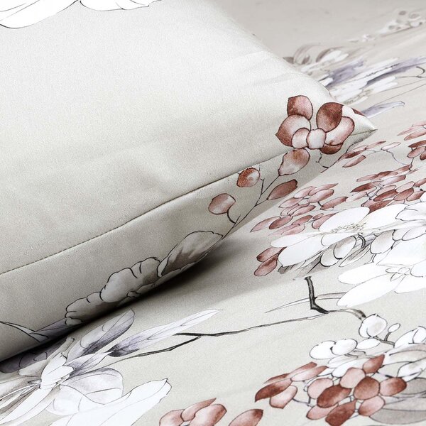 SATÉNOVÉ OBLIEČKY LUXURY ALENYA 200X220 CM, 2KS 70X80 CM KVETY