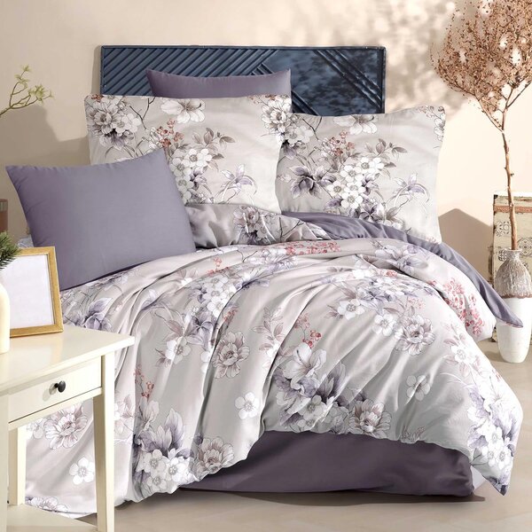 SATÉNOVÉ OBLIEČKY LUXURY ALENYA 200X220 CM, 2KS 70X80 CM KVETY