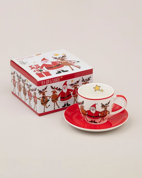 Porcelánová šálka s podšálkou Spirit of Christmas – 200 ml