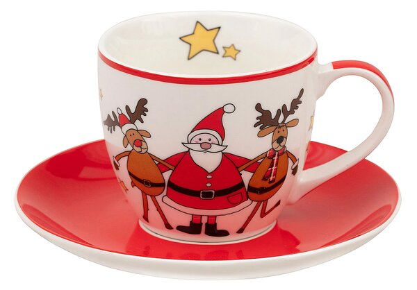 Porcelánová šálka s podšálkou Spirit of Christmas – 200 ml