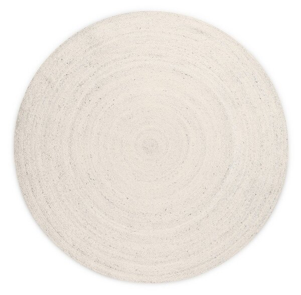 Krémovobiely obojstranný/ručne tkaný jutový okrúhly koberec ø 100 cm Braided – Hanse Home