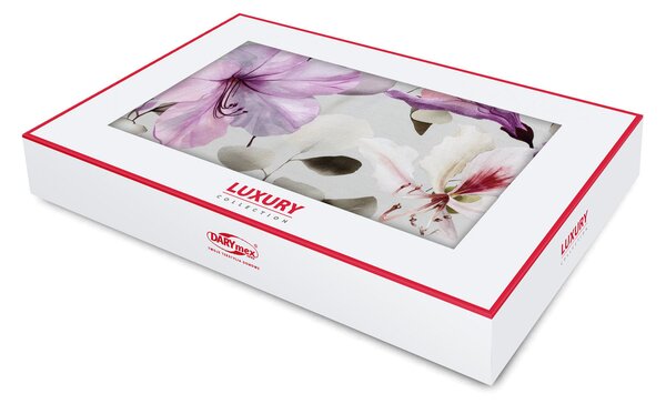 SATÉNOVÉ OBLIEČKY LUXURY NORA 200X220 CM, 2KS 70X80 CM KVETY