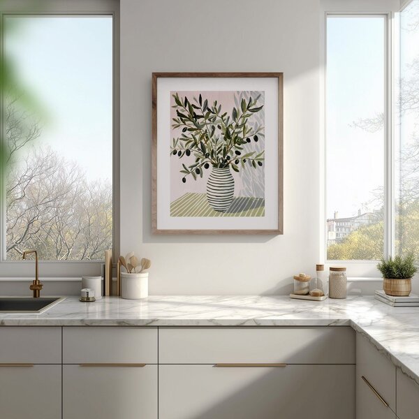 Tlačený obraz s rámom 40x50 cm Olive Bunch II – Styler