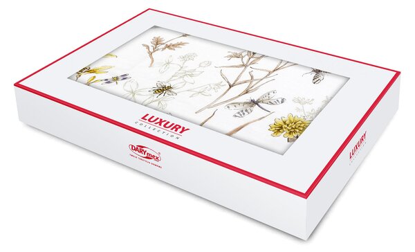 SATÉNOVÉ OBLIEČKY LUXURY VESSAN 200X220 CM, 2KS 70X80 CM KVETY
