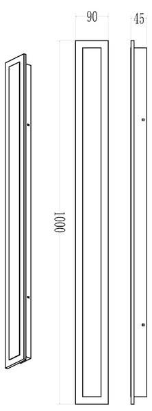 Nástenné LED svietidlo Wow, 1x LED 25w, 3000-6500k, 3CCT, (100 cm)