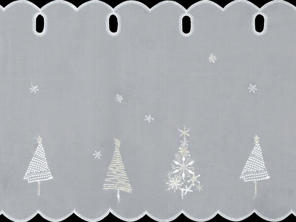 KRÁTKA ZÁCLONA NA PÚTKACH XMAS11 150X70 CM VZOROVANÁ